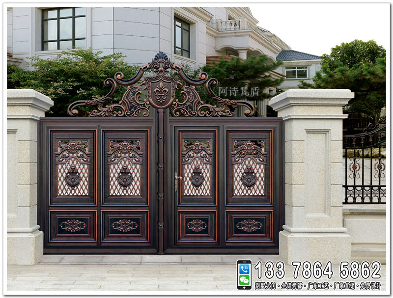 铝艺别墅庭院大门商业跨域变革 铝艺别墅庭院大门图片