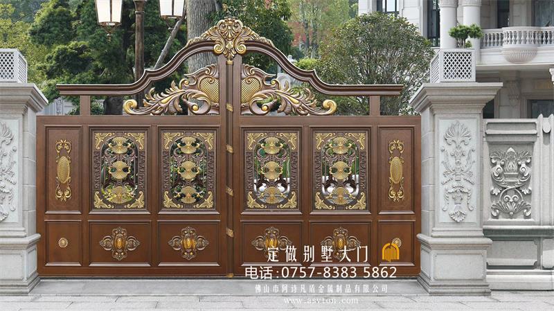 别墅大门效果图 庭院大门展示 定制家居铝合金门窗