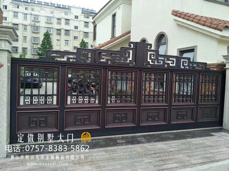 别墅大门图片 庭院大门效果图 粉墨登场别墅铝艺大门（图）