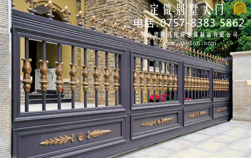 别墅大门开门方式 电动庭院大门 车库平移门 (图)