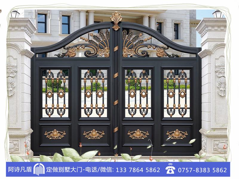 别墅大门,铝艺大门,风声鹤唳铝艺别墅门