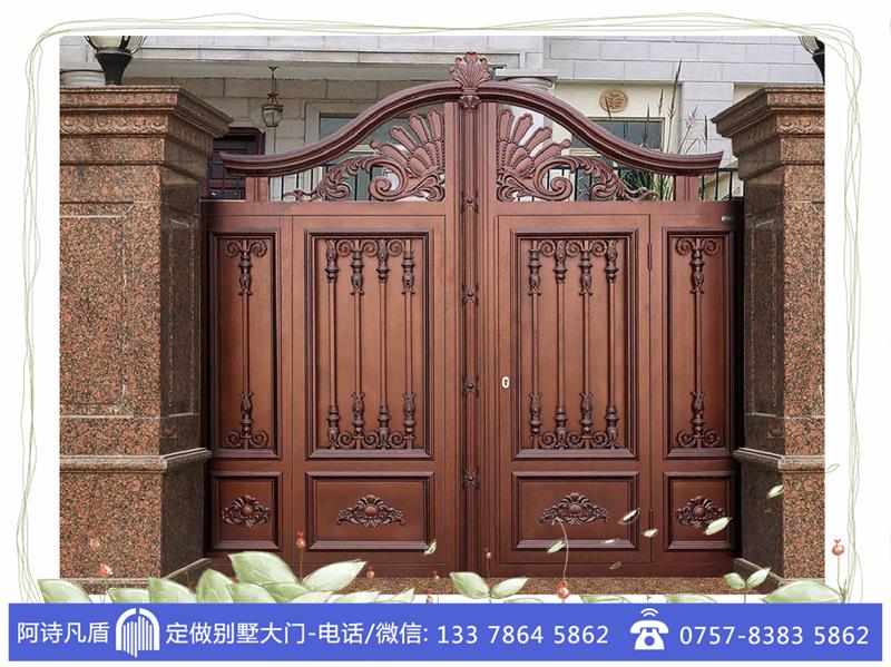铝艺大门,铝艺别墅门,龙跃凤鸣自建楼房大门