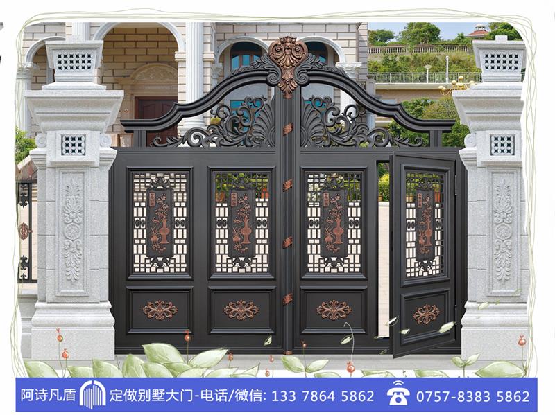 农村院墙大门,小别墅大门,老家别墅翻新