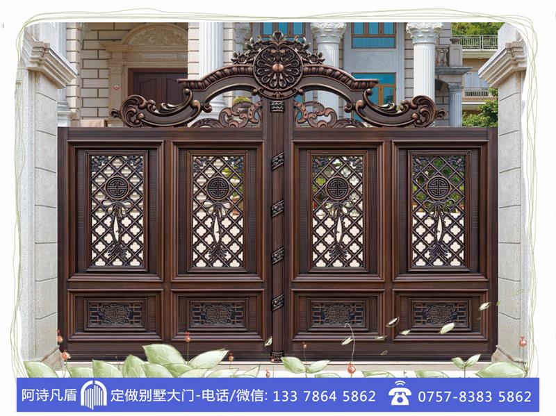 铝艺大门,铝艺别墅门,龙跃凤鸣自建楼房大门