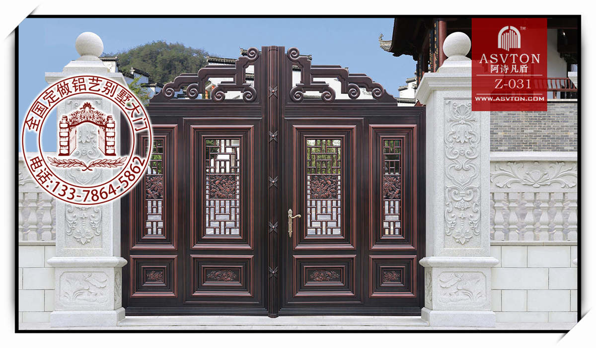 农村围墙大门,鸿鹄别墅庭院大门图片大全