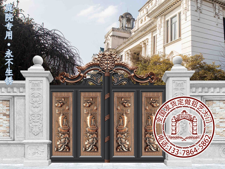 别墅大门:别墅院子门对着入户门,阿诗凡盾Z-039别墅院子门