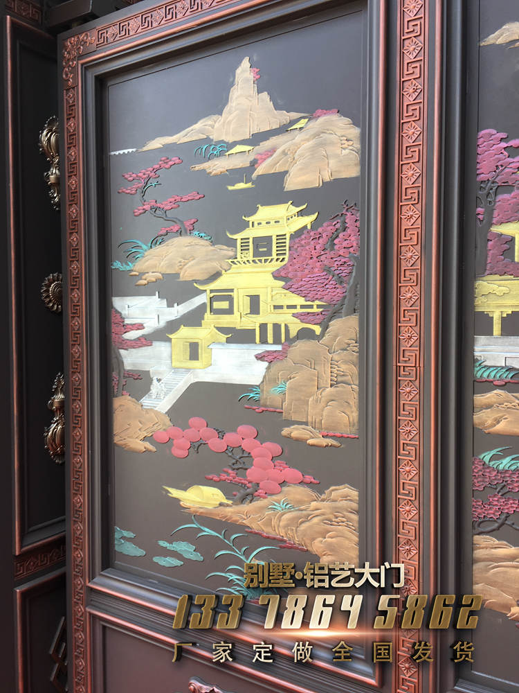 别墅大门铝合金雕刻-气吞山河