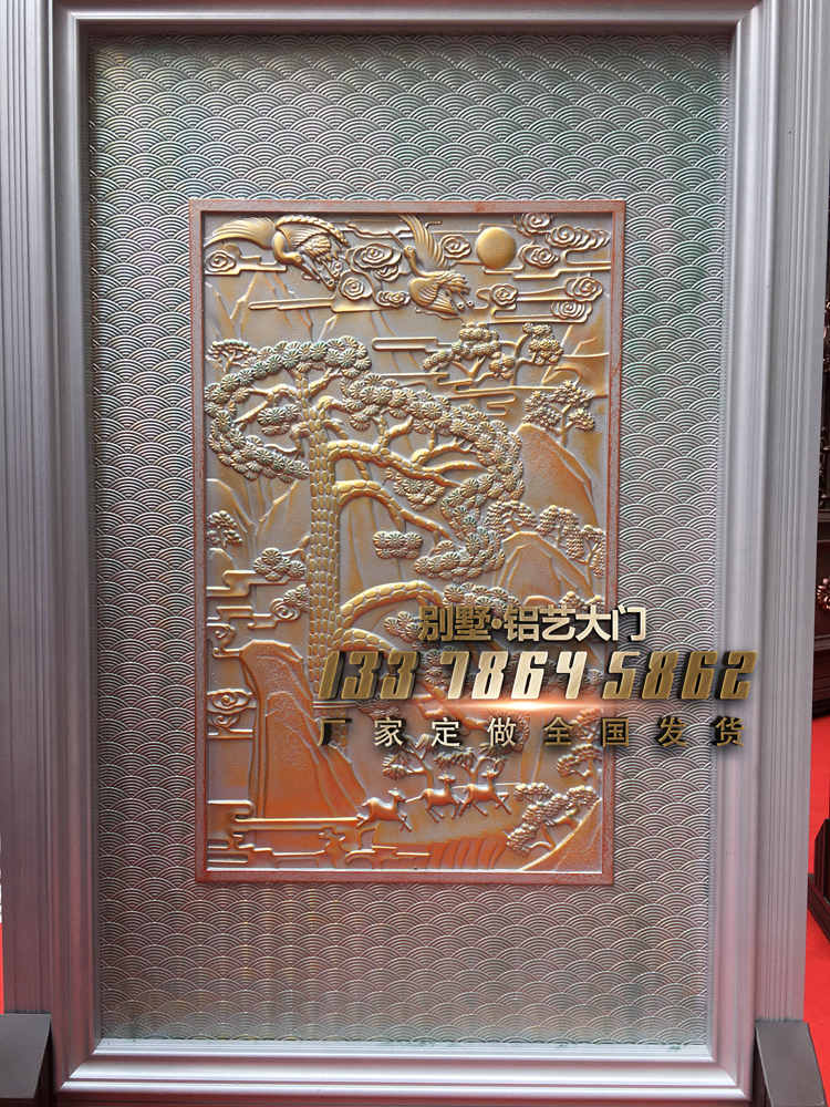 别墅大门铝合金雕刻-气吞山河
