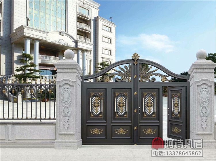 农村别墅大门对开门铝艺大门庭院别墅大门 K-45451别墅大门